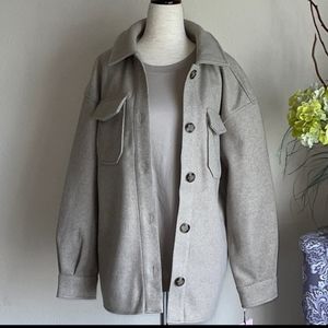 Avec Les Filles taupe oversized jacket S